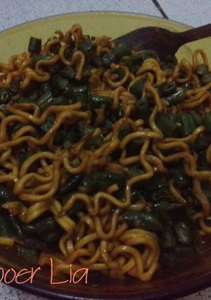 Foto resep Oseng Mie Kacing Pedas Manis