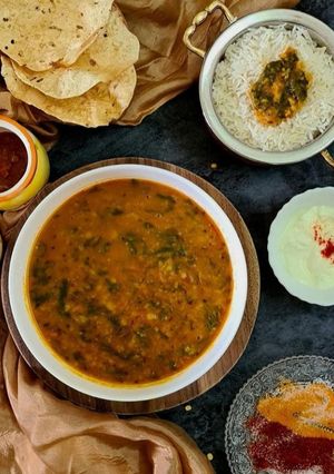 A picture of Spinach Dal/ Dal Palak.