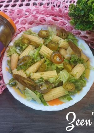 A picture of Lettuce and Baby Corn Salad.