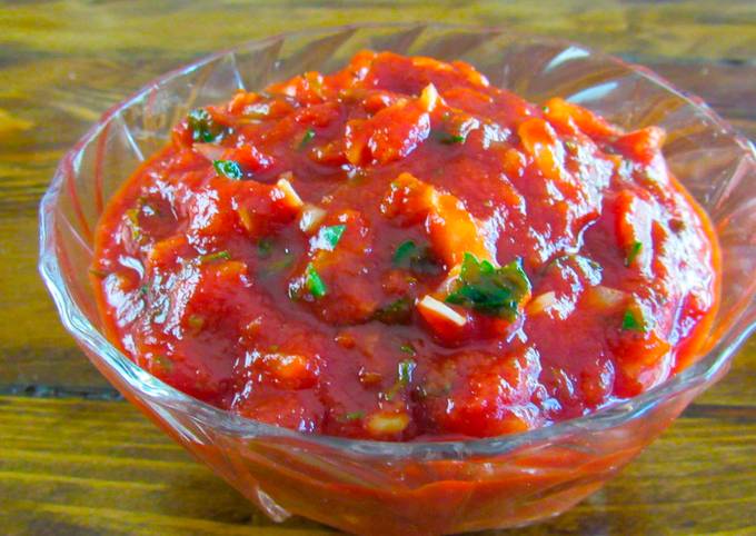 Красный соус к шашлыку , пошаговый рецепт с фото