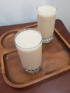 عکسی از دستور اسموتی موز و کره بادام زمینی