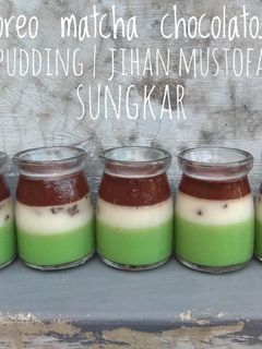 Foto resep Oreo matcha chocolatos pudding #giveawayclover