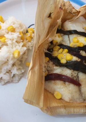 Una foto de Tamales de pescado, a mi manera
