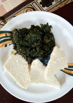 A picture of Kienyeji and ugali.