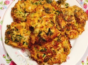 Hình của món Hàu chiên trứng, lá lốt.