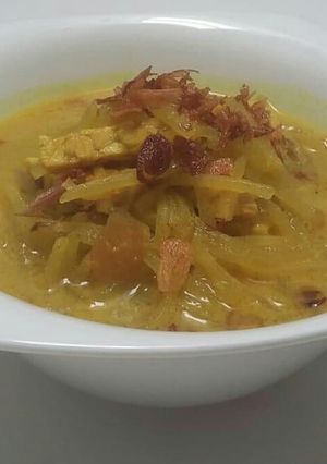Foto resep Sayur santen labu siam tempe