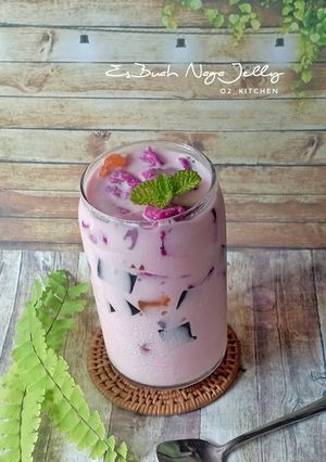 Foto resep Es Buah Naga Jelly