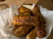 A picture of pork egg rolls