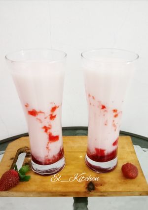 Foto resep Korean fresh strawberry milk