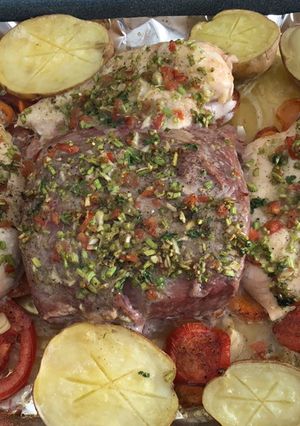 Una foto de Carne y papas al horno