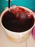 Chilled purple hibiscus