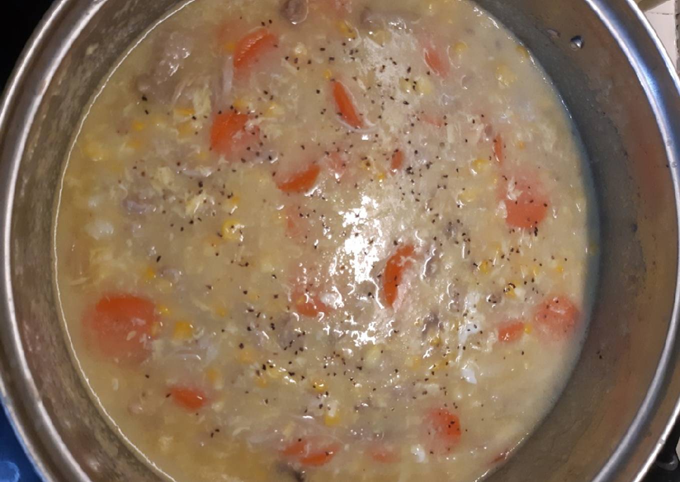 Chicken and Corn Cream Soup / Sup Krim Ayam Jagung