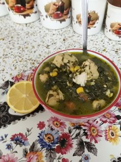 صورة لوصفة سبانخ مع ستاك دجاج