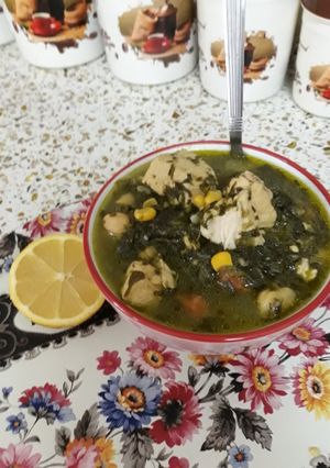 صورة لوصفة سبانخ مع ستاك دجاج