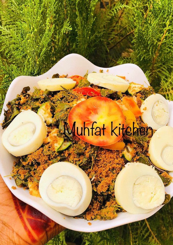 Kwadon zogala(moringa salad) ainihin hoton girkin