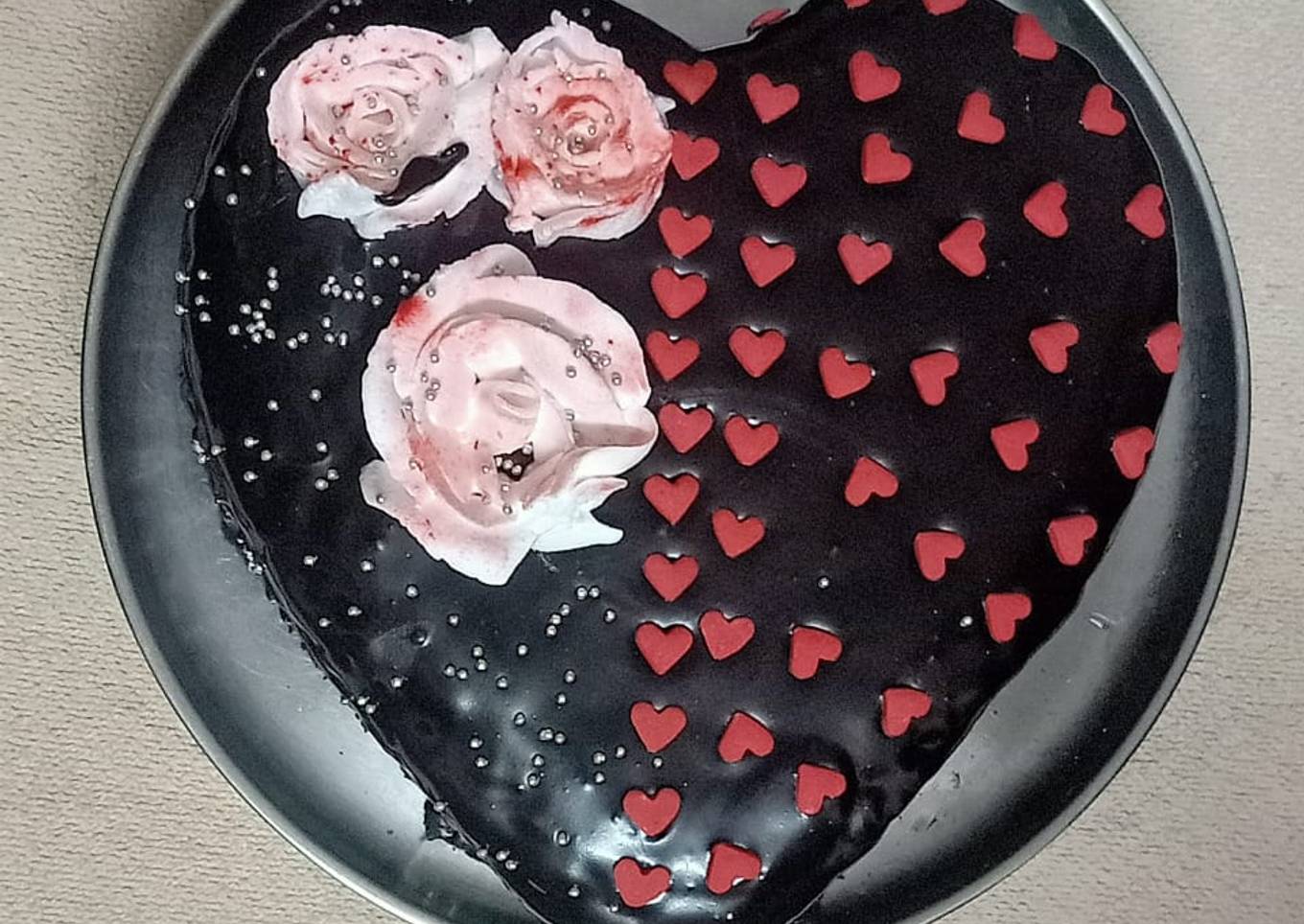 Chocolate ganache cake# vday