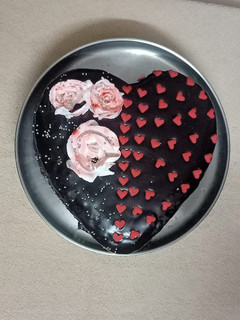 A picture of Chocolate ganache cake# vday.