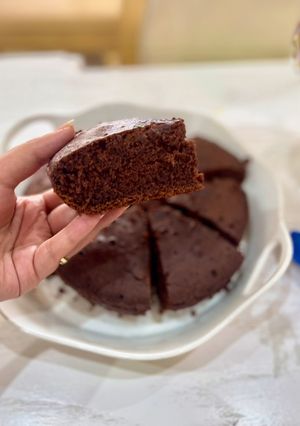 عکسی از دستور کیک شکلاتی با یک تخم مرغ