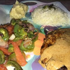 A picture of Chicken Steak With Creamy Sauce.