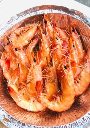 Hình của món Tôm nướng bằng nồi chiên không dầu.