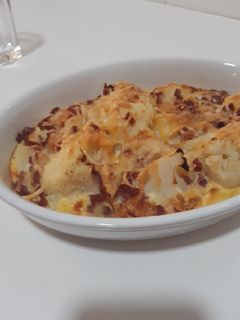 Una foto de Coliflor gratinada
