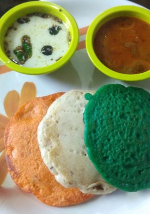 A picture of Tricolour uttapam.