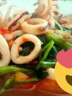 Foto resep Cumi cah kangkung