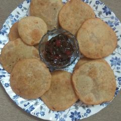 Masoor dal ki kachori A picture of Masoor dal ki kachori.