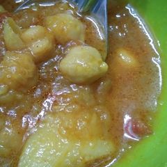 A picture of White chole Aloo.