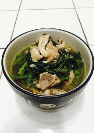 Foto resep Tumis kangkung ayam saos tiram