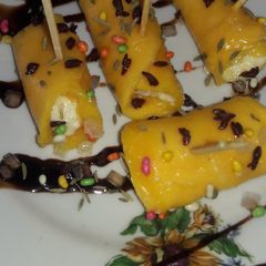 A picture of Mango cheese roll.