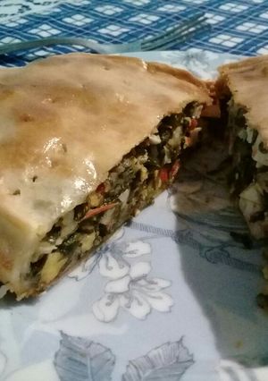 Una foto de Tarta de espinaca y pollo
