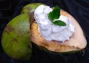 Unique Cuisine Tender Coconut Ice cream Delicious Perfect Unique Cuisine Tender Coconut Ice cream Delicious Perfect