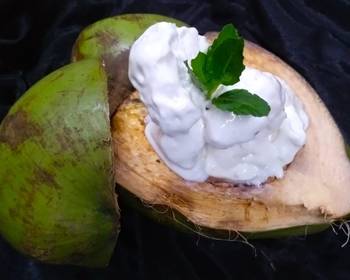 Easy Fast Cooking Tender Coconut Ice cream Delicious Simple