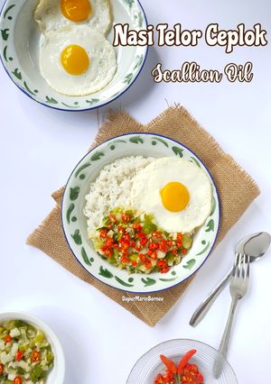 Foto resep 365. Nasi Telor Ceplok dengan Scallion Oil