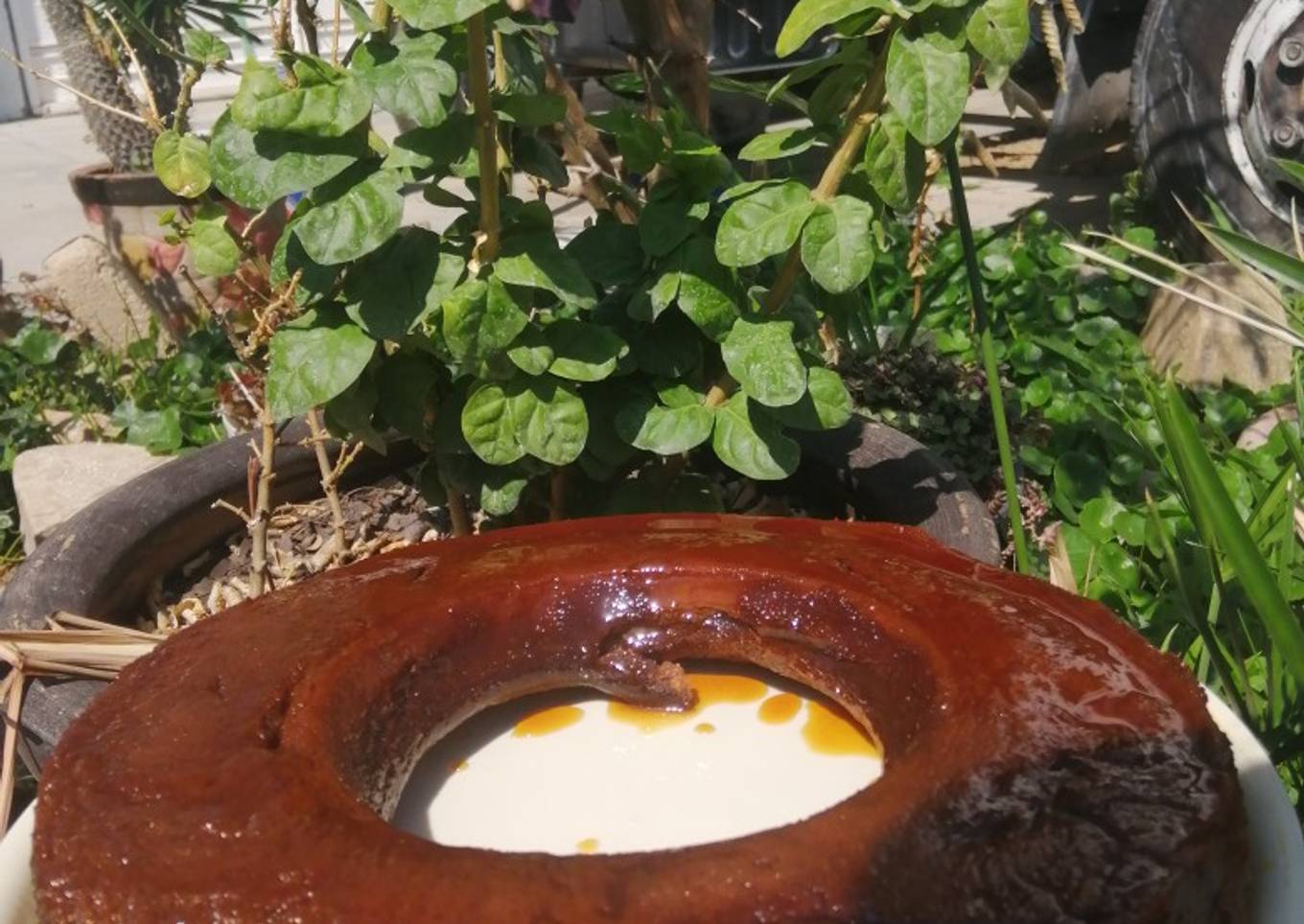 Pastel imposible-chocoflan