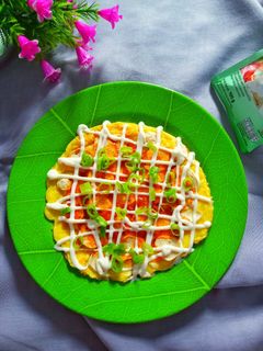 Foto resep Pizza Sayuran ala Okonomiyaki