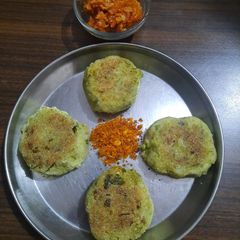 (Matar) green peas cutlet A picture of (Matar) green peas cutlet.