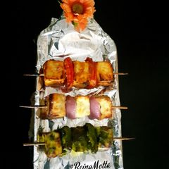 Tricolour Grilled Paneer Tikka (Airfryer) A picture of Tricolour Grilled Paneer Tikka (Airfryer).