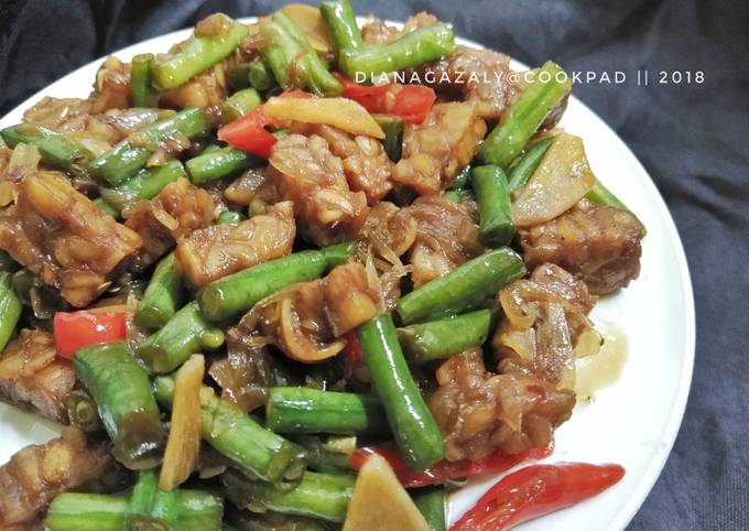 Tumis/Oseng Tempe Kacang Panjang