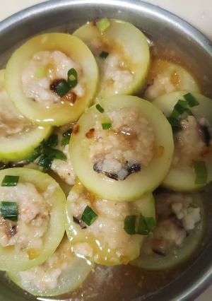 蝦膠釀節瓜 的食譜成品照片
