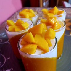 A picture of Mango Panna cotta.