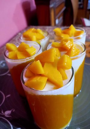 A picture of Mango Panna cotta.