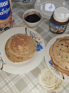 Una foto de Panqueques de avena y harina integral 🥞