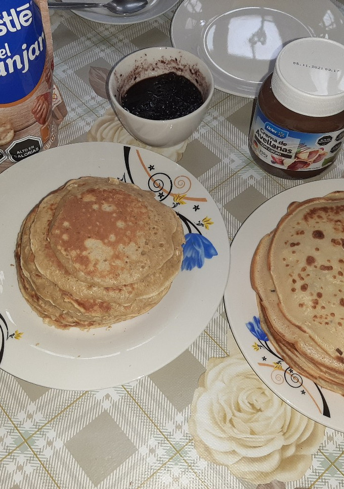 Una foto de Panqueques de avena y harina integral 🥞