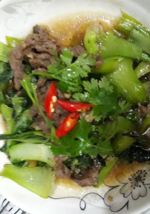 Hình của món Cải Thìa xào thịt bò 🌱.