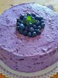 Chiffon cake con crema di mirtilli