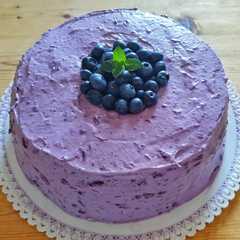 Foto di Chiffon cake con crema di mirtilli