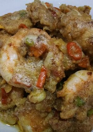 Foto resep Udang saos telur asin