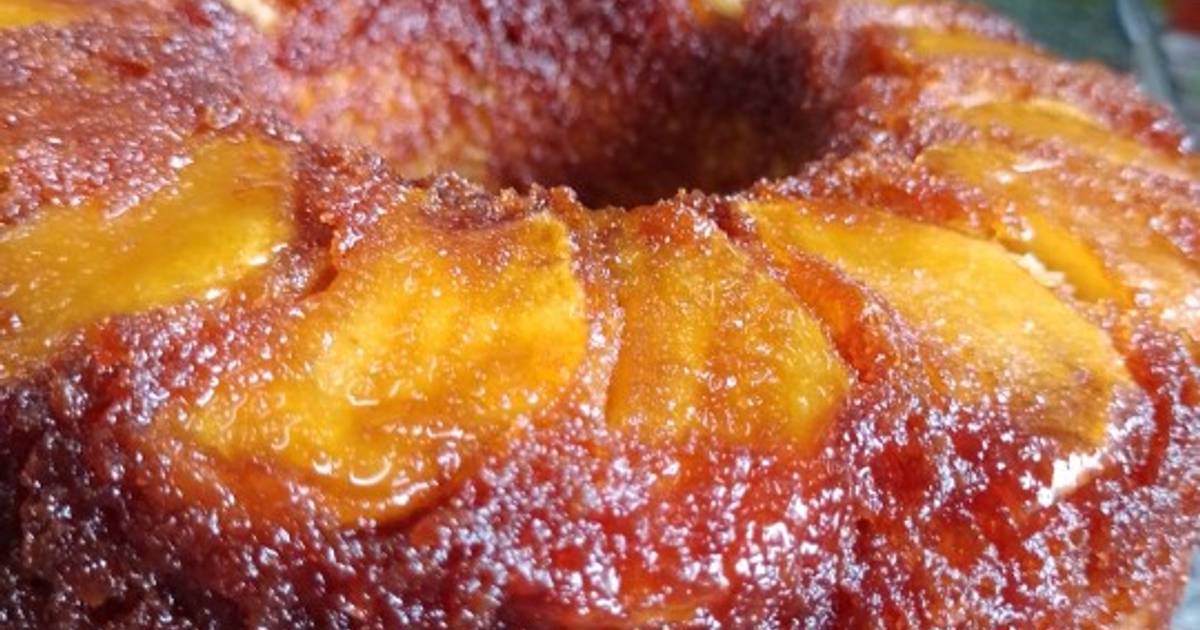 Torta Invertida De Manzana 🍎 Receta De Sharon Bravo Cookpad